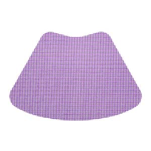 Fishnet 19 in. x 13 in. Purple PVC Covered Jute Wedge Placemat (Set of 6)