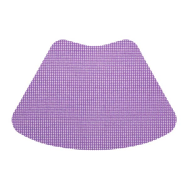 Kraftware Fishnet 19 in. x 13 in. Purple PVC Covered Jute Wedge Placemat (Set of 6)