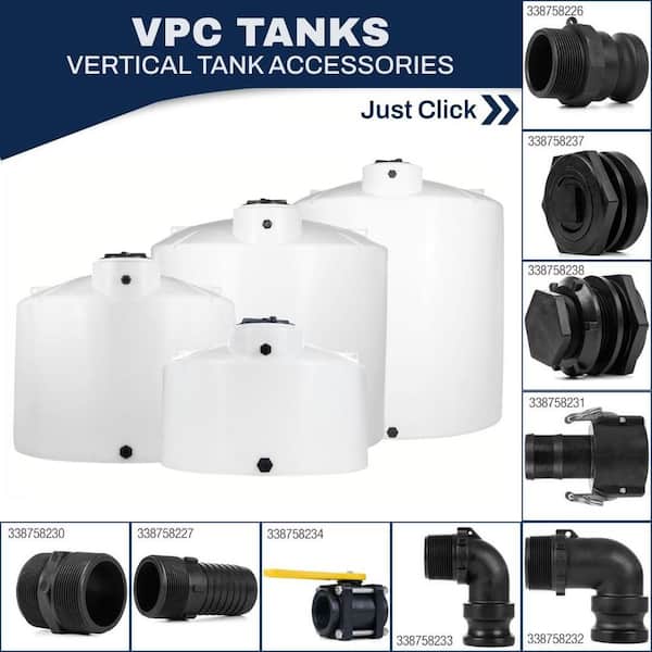 VPC 550 Gal. White PE Vertical Storage Tank (12.51 lbs. /gal. ) 85