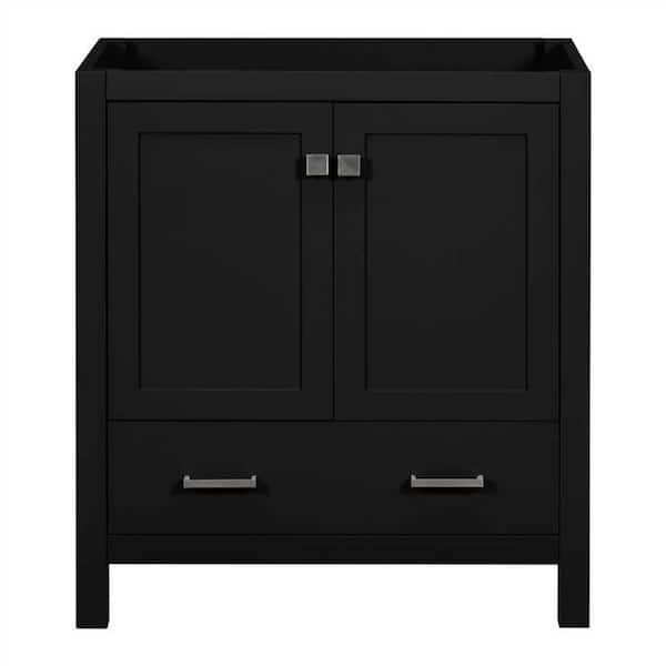 JimsMaison 30 in. W x 18 in. D x 33 in. H Bath Vanity Cabinet without Top in Black