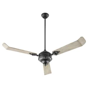 Brewster 60 in. in Black 3-Blade Traditional Ceiling Fan