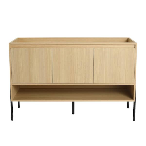 Torino 46.88 in. W x 17.94 in. D x 30.31 in. H Freestanding Bath Vanity Cabinet without Top in Original Oak Unassembled