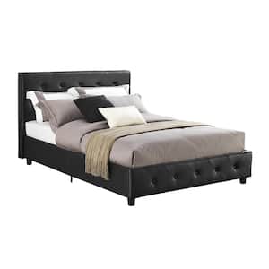 Dean Black Faux Leather Upholstered Full Bed