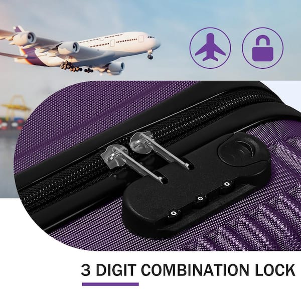 HIKOLAYAE 2-Piece Luggage Set ABS Hardshell Lightweight Suitcase