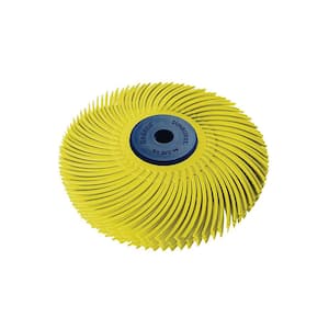 Sunburst 3 in. 80-Grit 6-Ply Radial Discs 1/4 in. Arbor Coarse Thermoplastic Cleaning and Polishing Tool