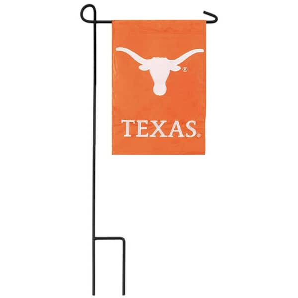 1 ft. x 1-1/2 ft. University of Texas 2-Sided Garden Flag with 3-2/3 ft. Metal Flagpole