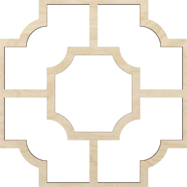 Large Bradley Fretwork 3/8 in. x 6 ft. x 6 ft. Brown Wood Decorative Wall Paneling 1-Pack