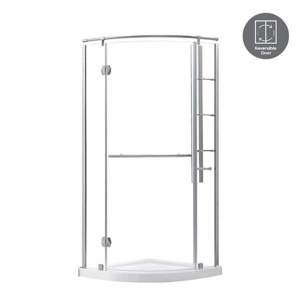 Glacier Bay Glamour 34 in. x 76.40 in. Corner Drain Corner Shower