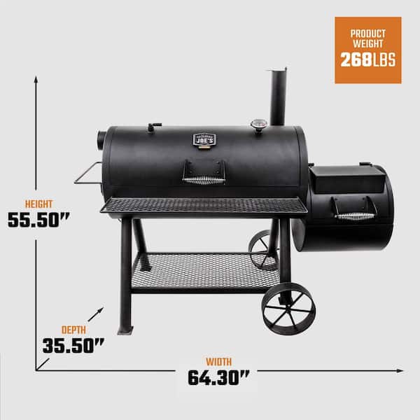 OKLAHOMA JOE'S Longhorn Reverse Flow Offset Charcoal Smoker and