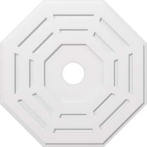 1 in. P X 16 in. C X 40 in. OD X 6 in. ID Westin Architectural Grade PVC Contemporary Ceiling Medallion