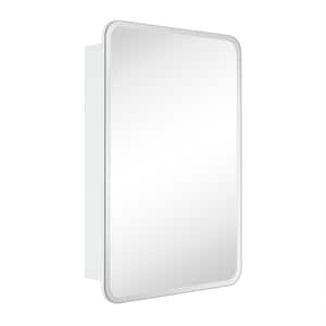 Tomace 20 in. W x 30 in. H Rectangular Recess and Surface Mount Frameless Medicine Cabinet with Mirror