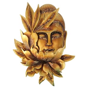 12 in. x 8.5 in. Enlightened Deity Buddha Wall Sculpture