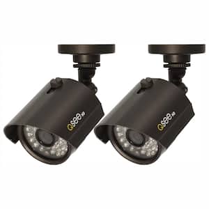 Wired 1080p Indoor or Outdoor Bullet Standard Surveillance Camera with 100 ft. Night Vision (2-Pack)