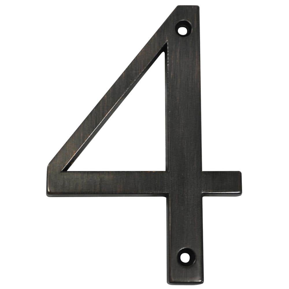 4 in. Aged Bronze Flush Mount House Number 4 price history on PriceWatchPro