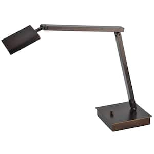 TaskWerx 14 in. Bronze Integrated LED Desk Lamp