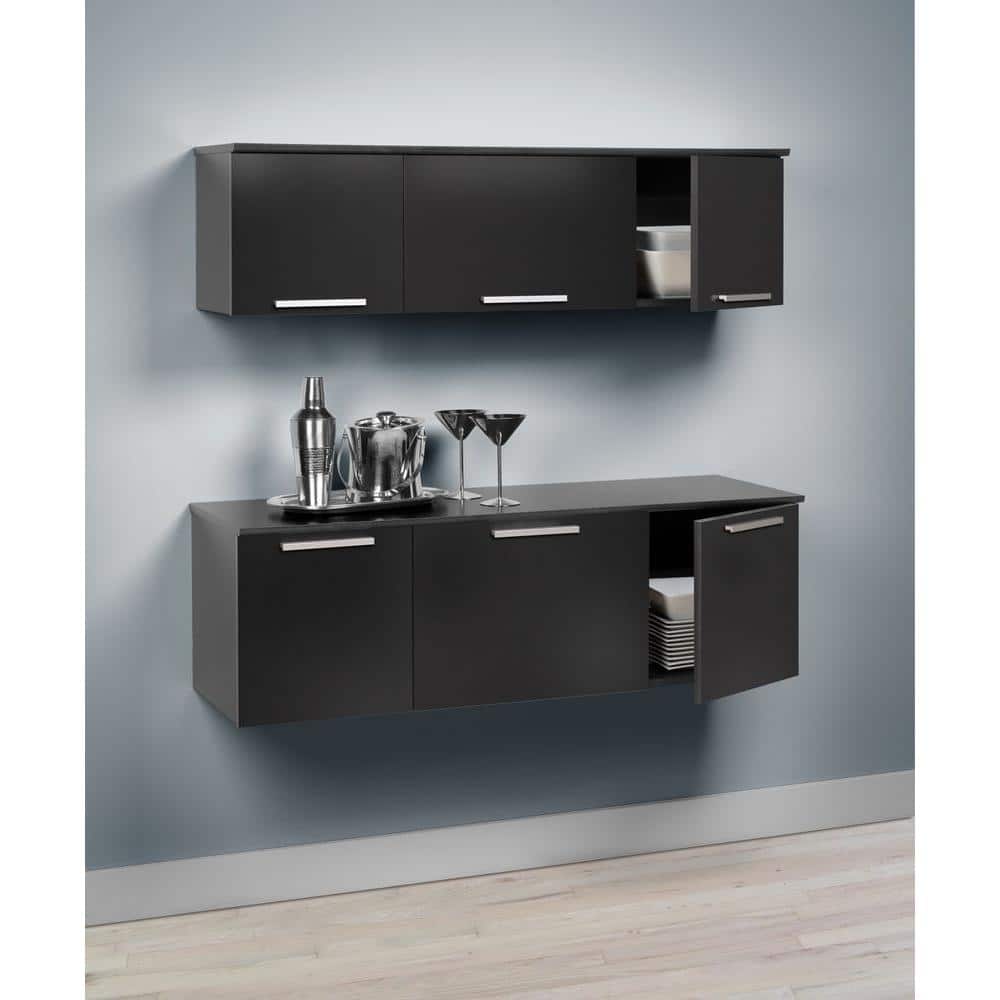 47.25'' W x 13'' H Black Standard Wall Cabinet Ready-to-Assemble
