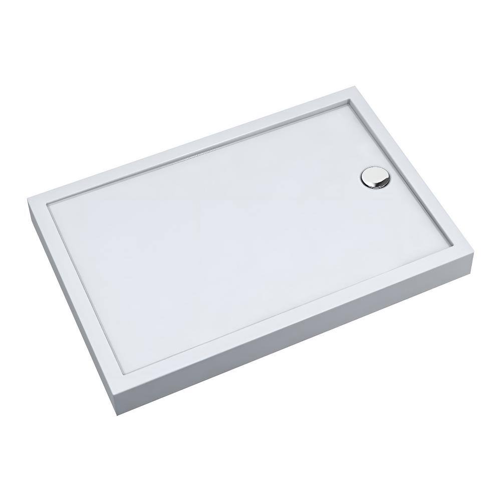 Jamaica 48" x 36" White Rectangular Shower Base