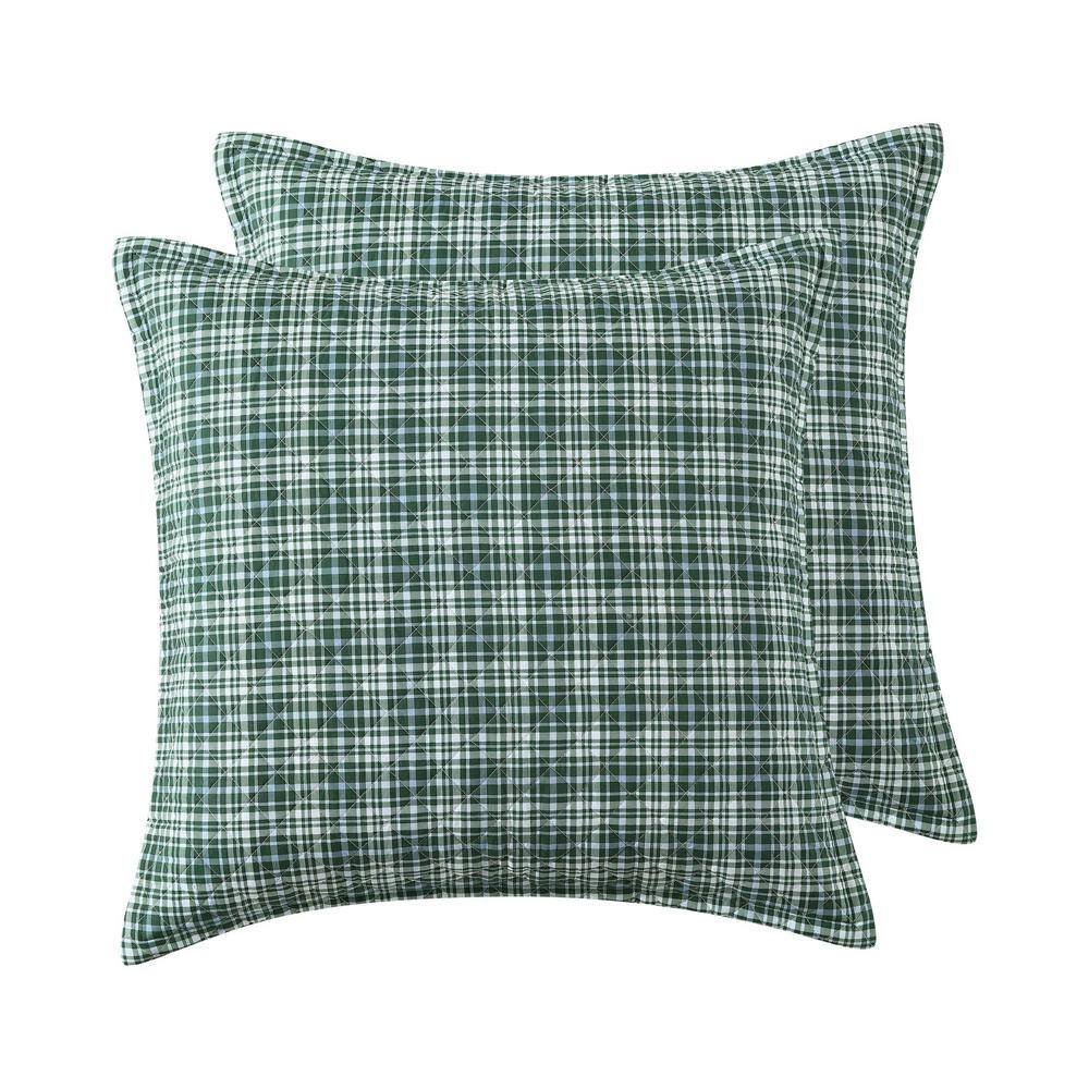 Bramble Floral Green Cotton King Duvet Cover Set