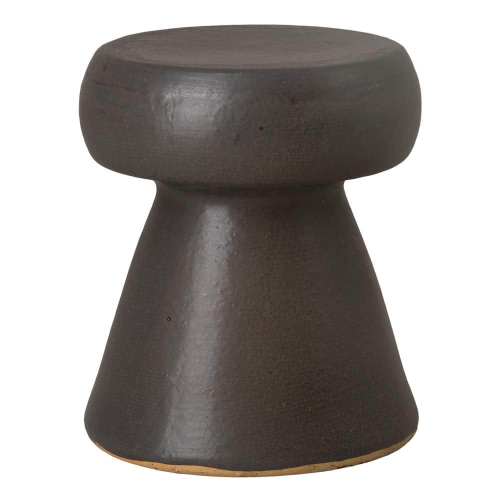 Portobello 18 in. H Matte Glaze Matte Black Round Ceramic Garden Stool price history on PriceWatchPro