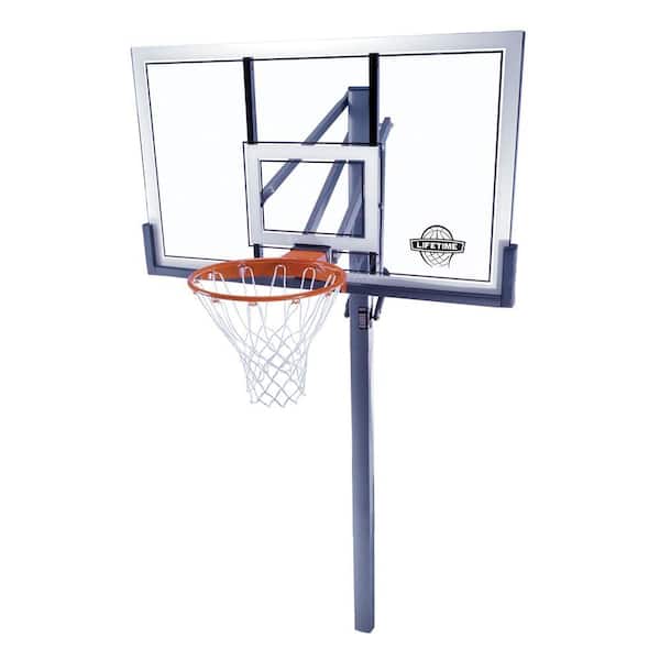 Lifetime 54 in. Acrylic Power Lift In-Ground Basketball System