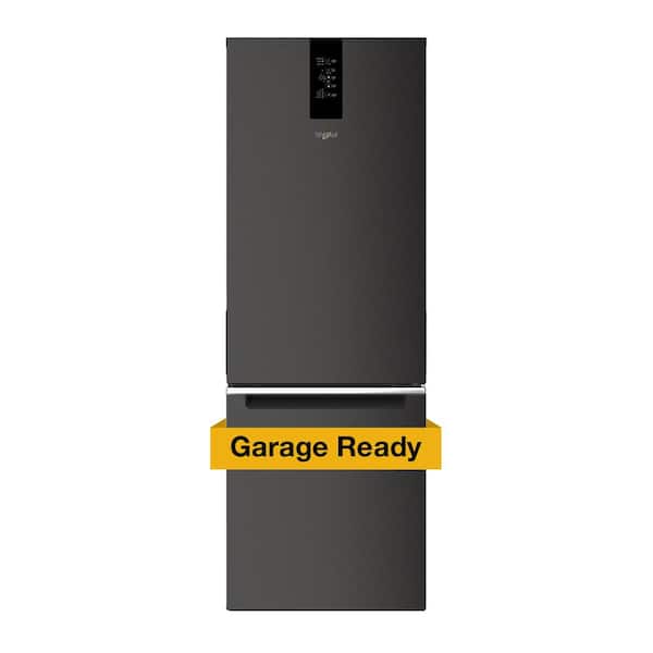 Whirlpool 24 in. 12.7 cu. ft. Garage Ready Bottom Freezer Refrigerator in Fingerprint Resistant Black Stainless