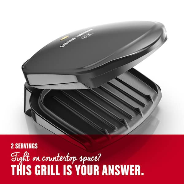 Model GR0040B George Foreman 2-Serving Classic Plate Grill 