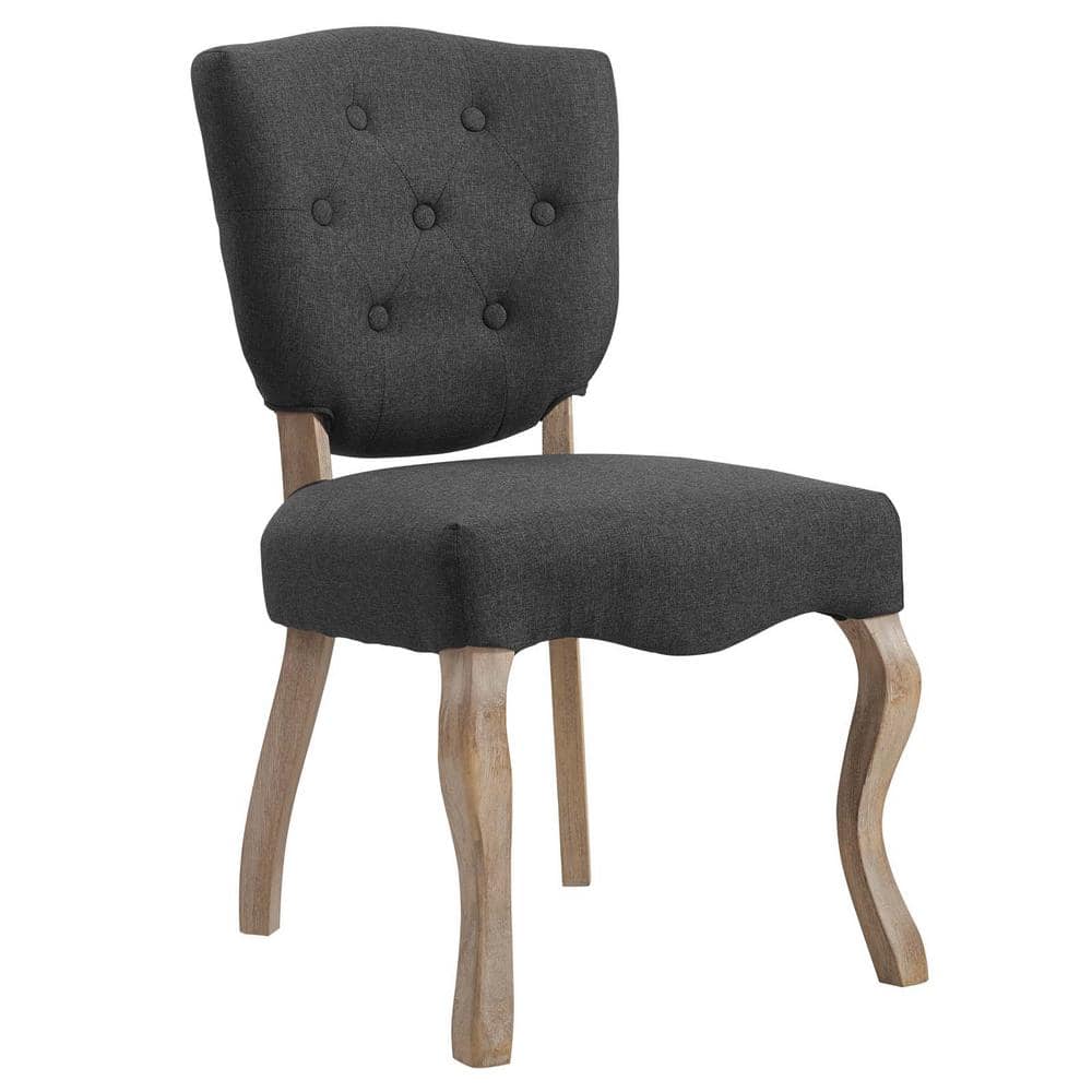 Array Gray Vintage French Upholstered Dining Side Chair