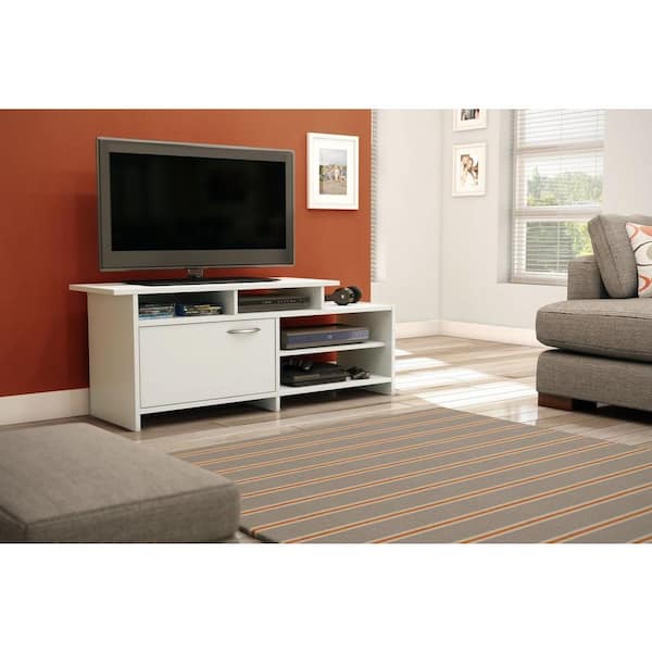 South Shore Step One 50-Disk Capacity TV Stand   in Pure White