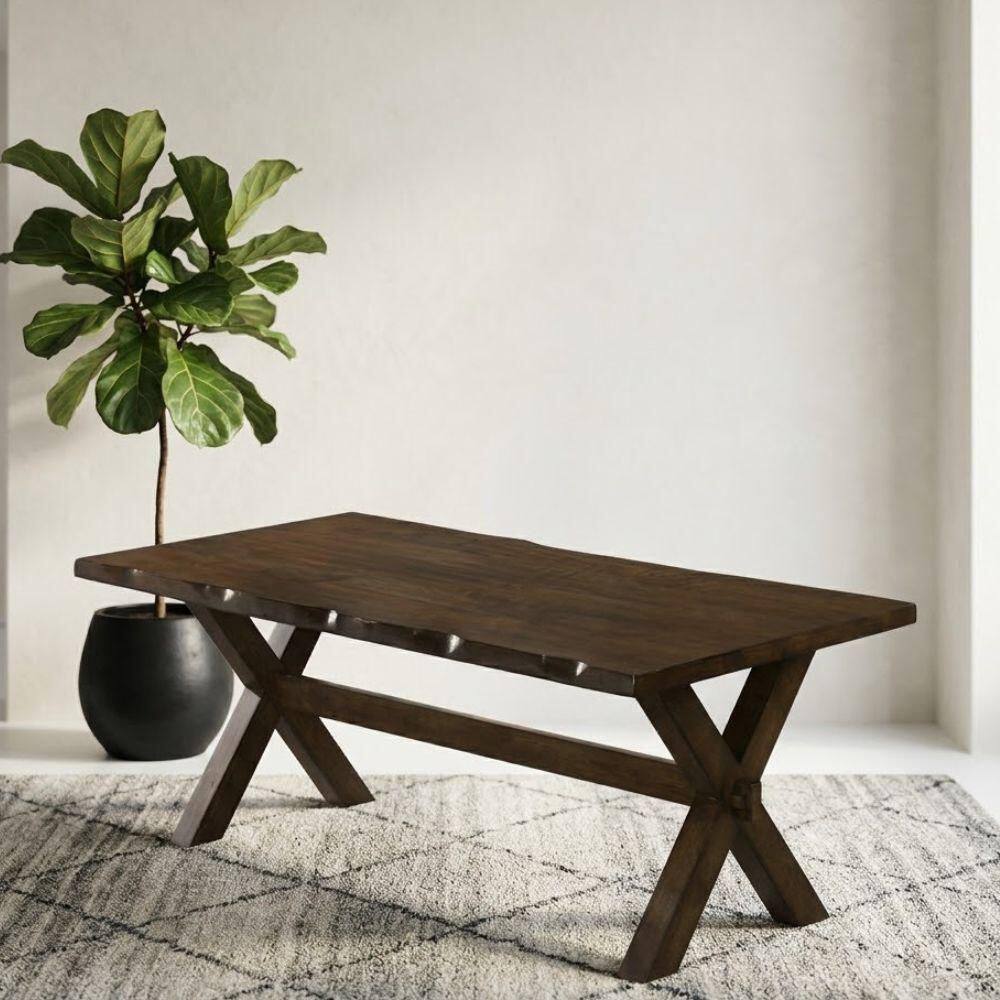 William's Home Furnishing Vanessa 47 in. Walnut Rectangle Live Edge ...