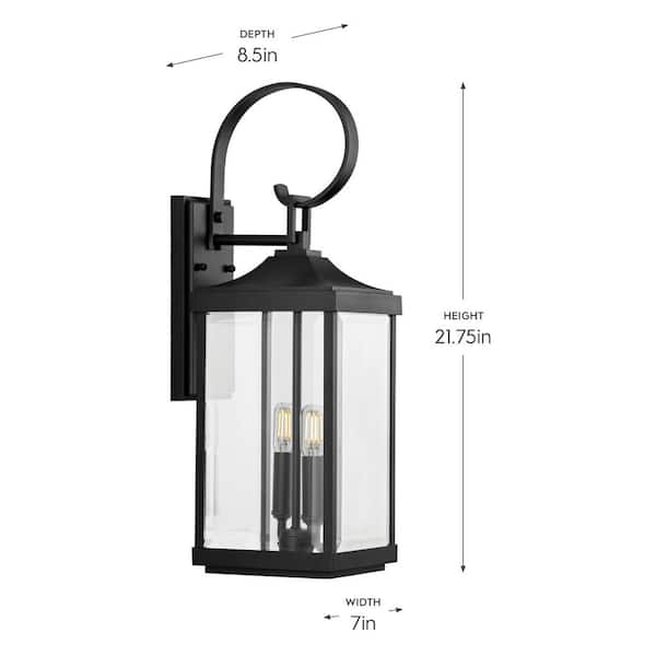 Progress Lighting Gibbes Street Collection 2-Light Textured Black