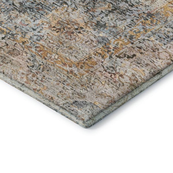 Mayfield Premium Machine Washable Abstract AMF2136 Blue 8 ft. x 10 ft. Area Rug
