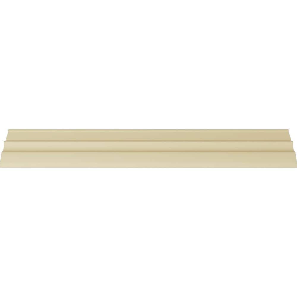 Primed White Polyurethane Geometric Crown Moulding Sample