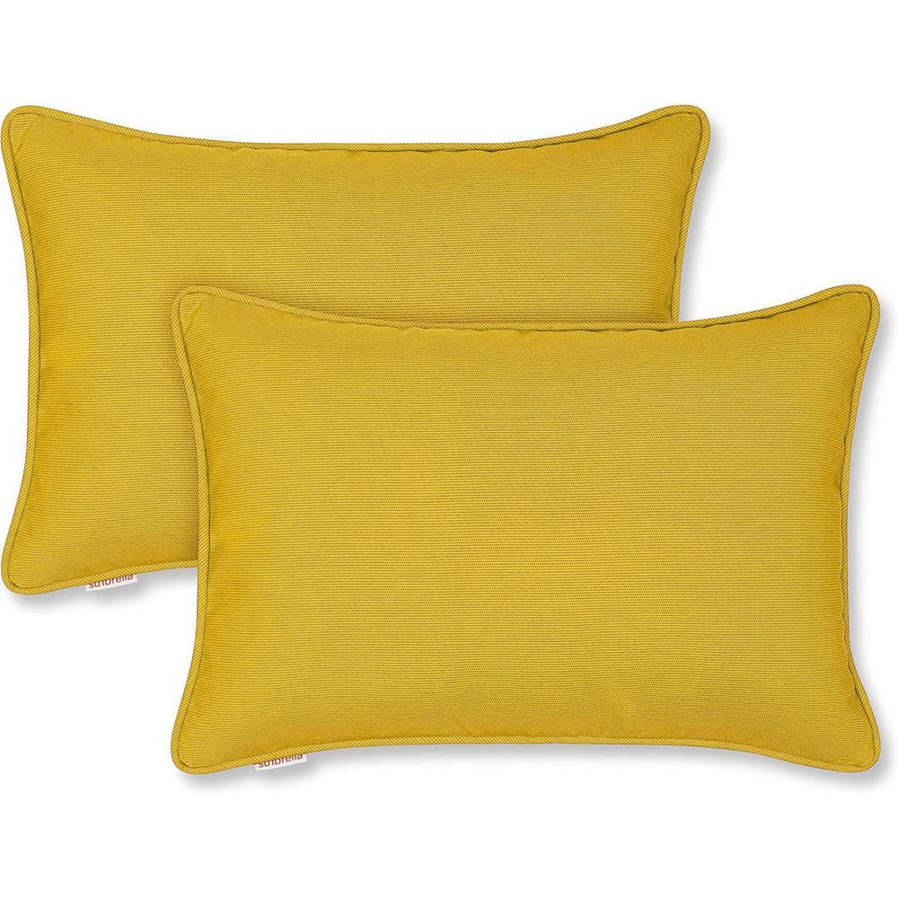 Sunbrella Indoor/Outdoor Corded Fill Throw Pillow 13x20, Daffodil (Set of 2) price history on PriceWatchPro