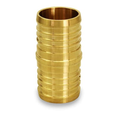 3/8 in. Brass PEX x PEX Straight Coupling Barb Pipe Fitting (10-Pack)