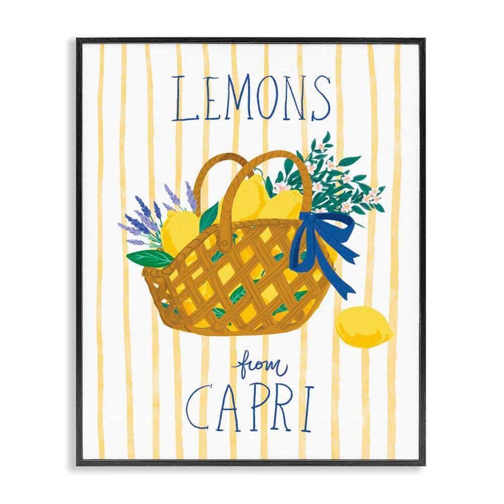 Lemon Basket from Capri by Be Ni La Black Framed Food Giclee Art Print 20 in. x 16 in. price history on PriceWatchPro