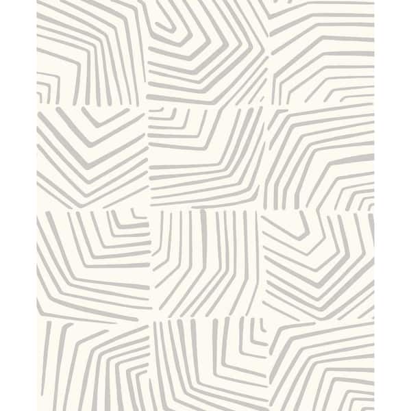 Seabrook Designs Fog Linework Maze Nonwoven Paper Non-Pasted Wallpaper Roll (Covers 57.5 sq. ft.)