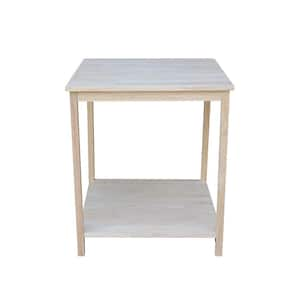 26 in. Unfinished Solid Wood Wide Printer Table