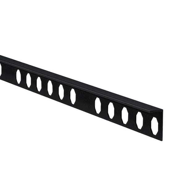 Novosuelo Matt Black 1/2 in. x 98-1/2 in. Aluminum Tile Edging Trim