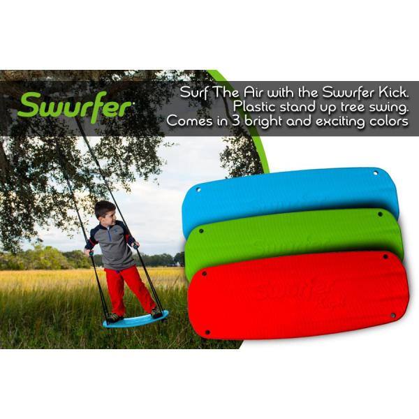 Swurfer Kick Blue Stand Up Tree Swing with Rope SW-KICK-B - The