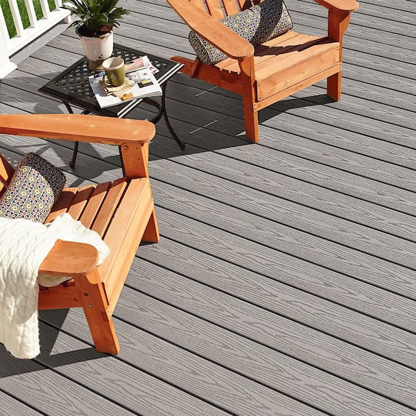 Good Life 1 in. x 6 in. x 1 ft. Cottage Grooved Edge Capped Composite Deck Board Sample