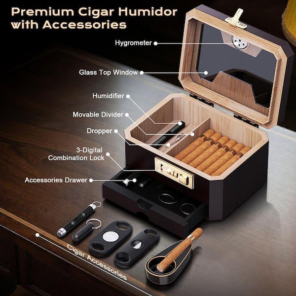 humidor tobacco The Stetson Leaf Inlay and is sure to delight the cigar aficionado in your life 4th Generation Pipe Tobacco Humidor