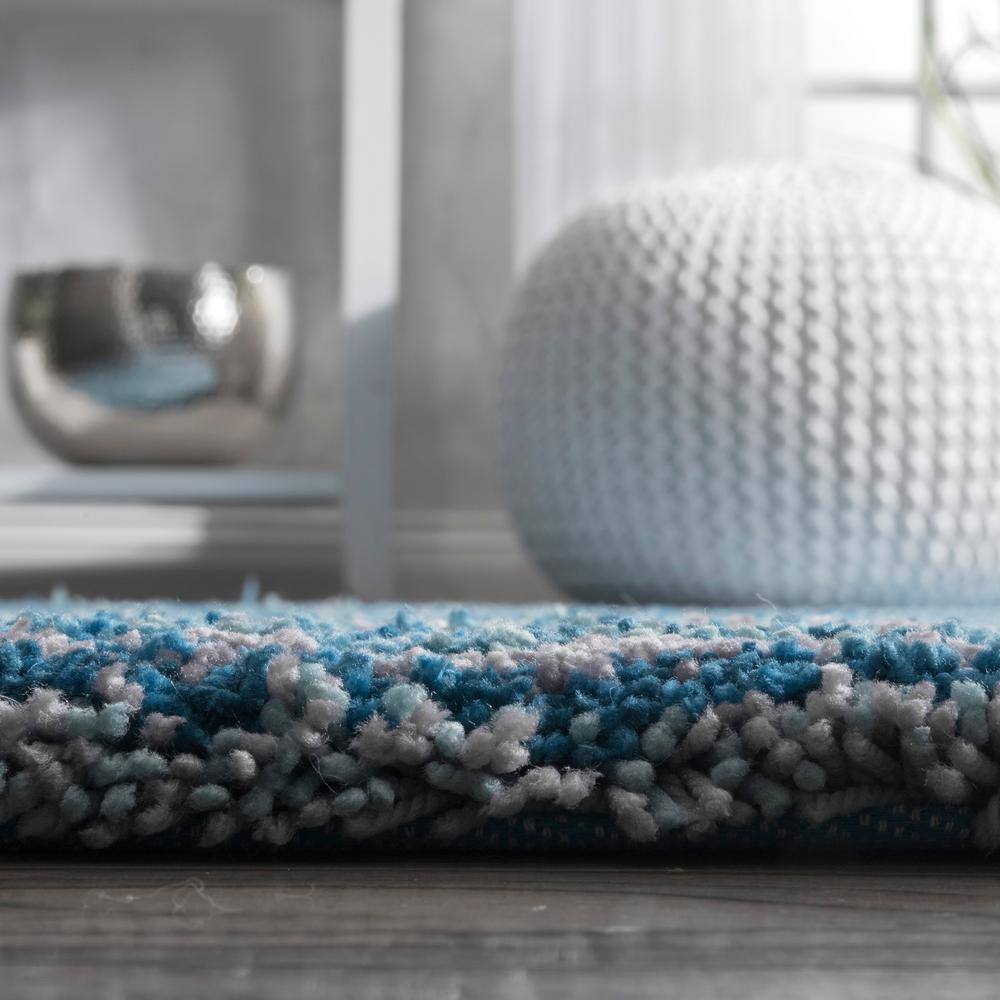 Sky Blue Handmade Tufted Shag Area Rug 4' x 6'