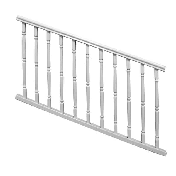 Veranda Williamsburg 6 ft. x 36 in. White PolyComposite Stair Rail Kit without Brackets