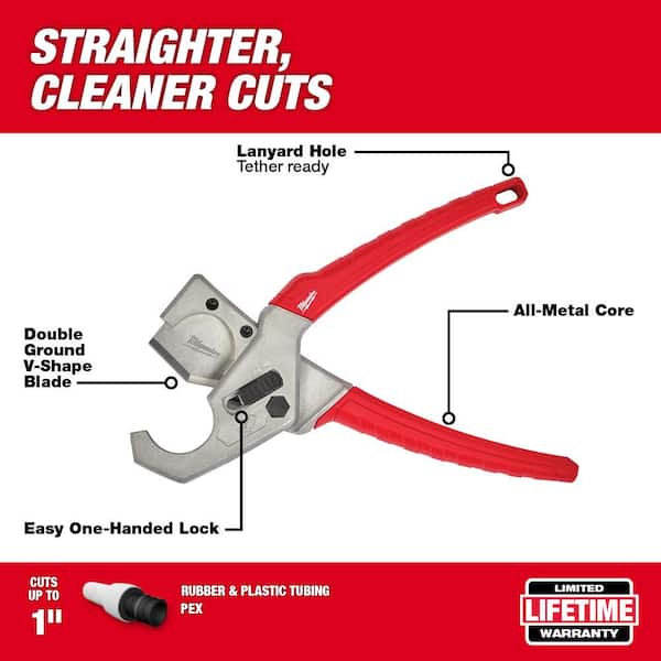 48-22-4210 - Milwaukee 48-22-4210 - 1-5/8 Ratcheting PVC Pipe Cutter