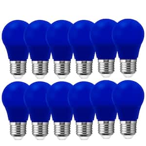20-Watt Equivalent A15 3-Watt Non-Dimmable Blue LED Colored Light Bulb E26 Base 9000K (12-Pack)