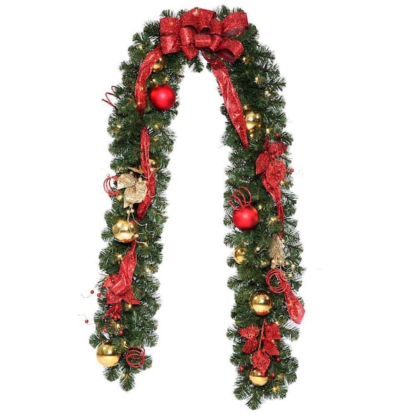 National Tree Company 9 ft. Decorative Collection Artificial Garland with 50 Clear Lights