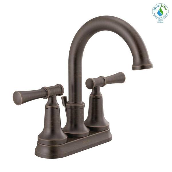 Delta Chamberlain 4 in. Centerset 2Handle Bathroom Faucet in Bronze 25747LFRB