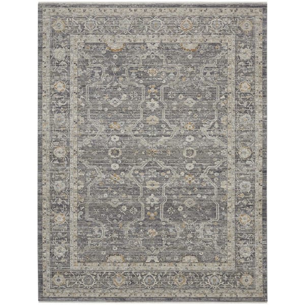 Nyle Slate Multicolor 12 ft. x 16 ft. Vintage Persian Area Rug