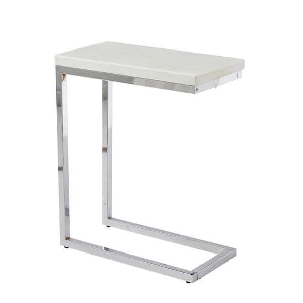 Steve Silver Echo 24 in. White Chairside End Table