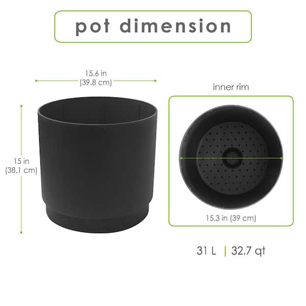 Bloem Bagz 59 in. H X 12.6 in. W X 12.6 in. D Plastic Flower Pot Stake Green